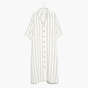 Madewell Cover-Up Maxi Shirtdress in Stripe